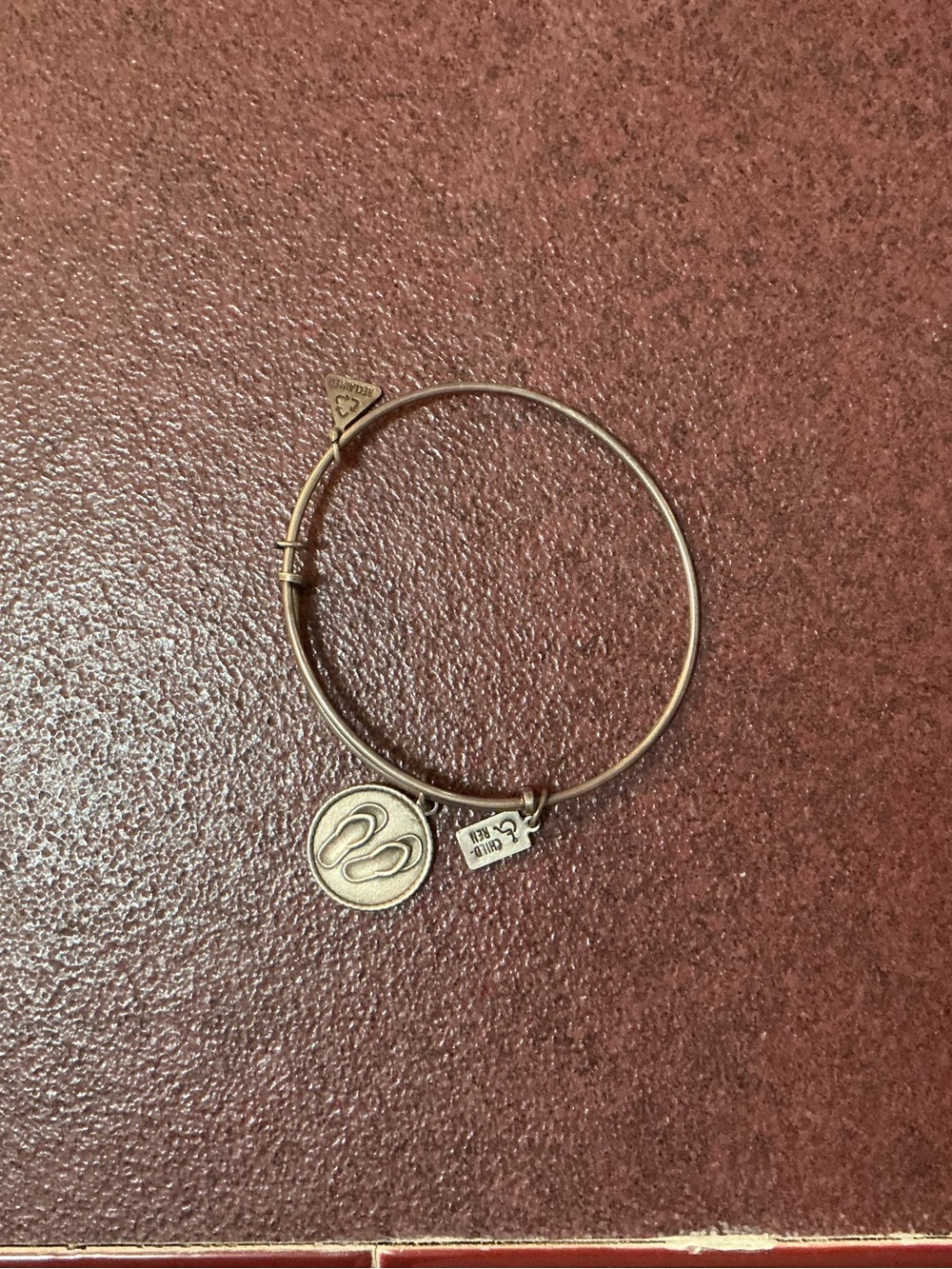Wind and Fire Silver-Tone Expandable Bracelet with Round Charm